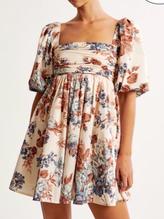 Abercrombie & Fitch Dresses & Skirts - Abercrombie & Fitch Emerson Poplin Puff Sleeve Mini Dress